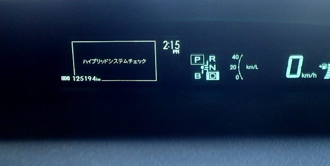 ついにハイブリッドシステムチェックが出る